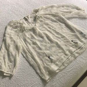 White Embroidered Top